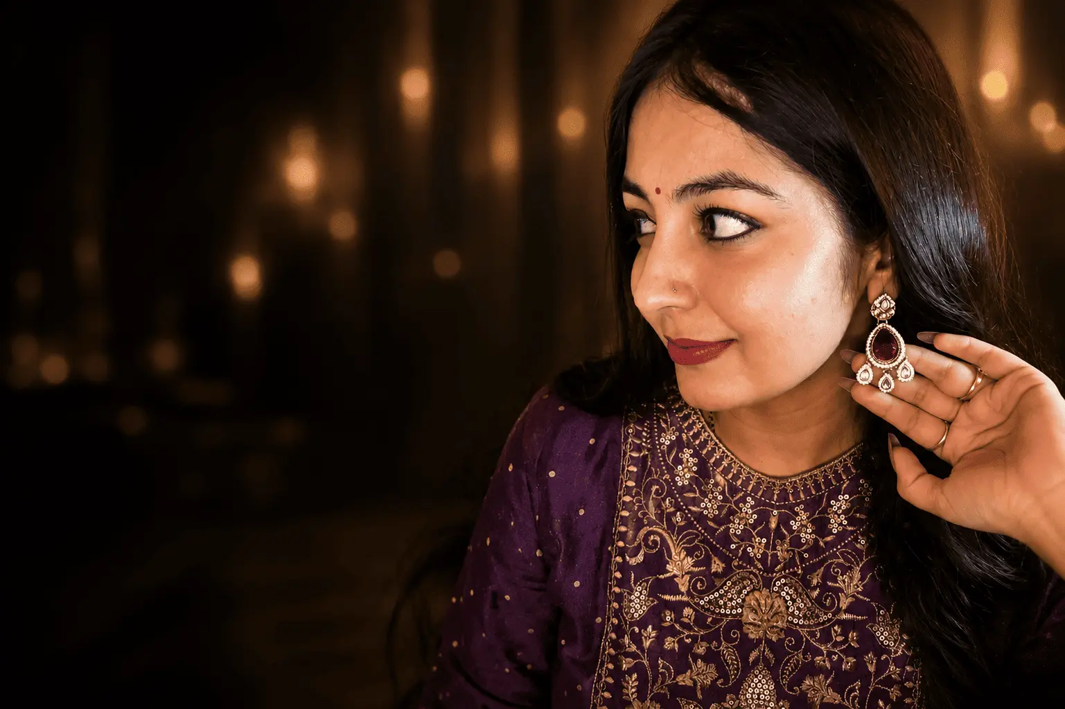 Model wearing Dvani Jewels